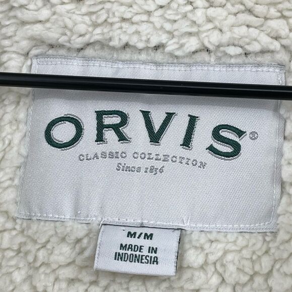 Orvis Men's 1/4 Zip Pullover w/ Pockets Sherpa Lined High Neck Gray/Black | M - Picture 5 of 7